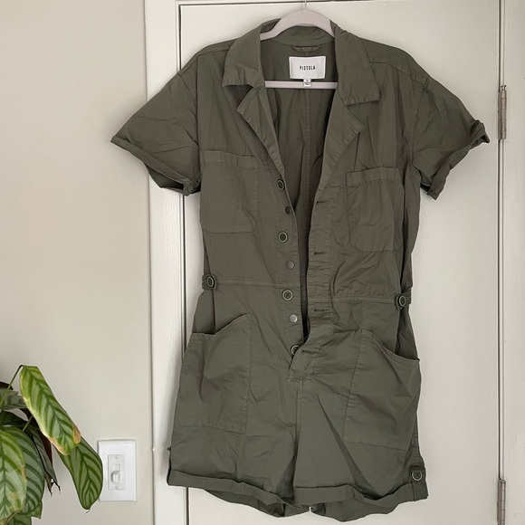 pistola Pants - Army Green Romper